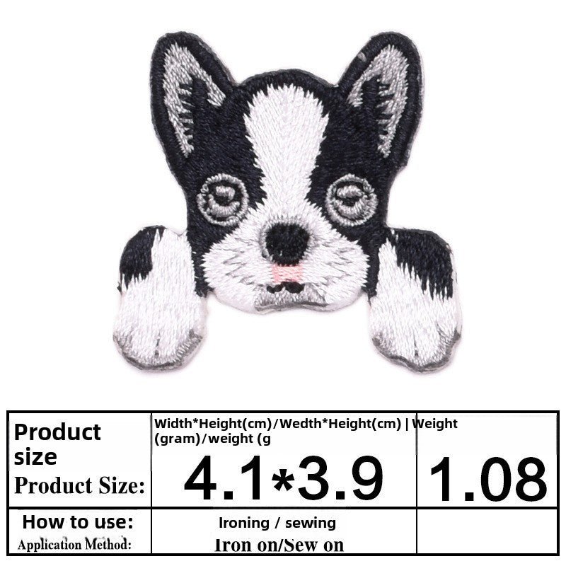 Wholesale Puppy Head Animal Embroidery Patch